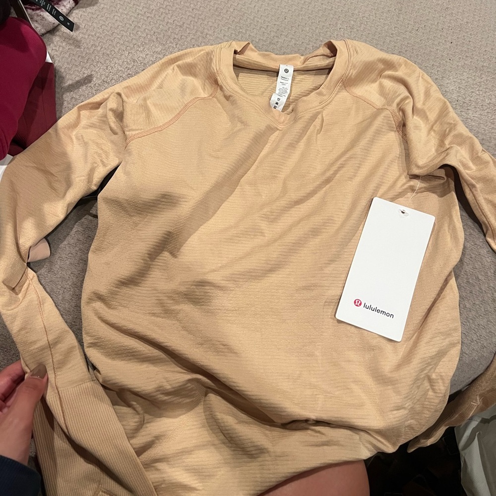 lululemon athletica Beige Long Sleeve Top